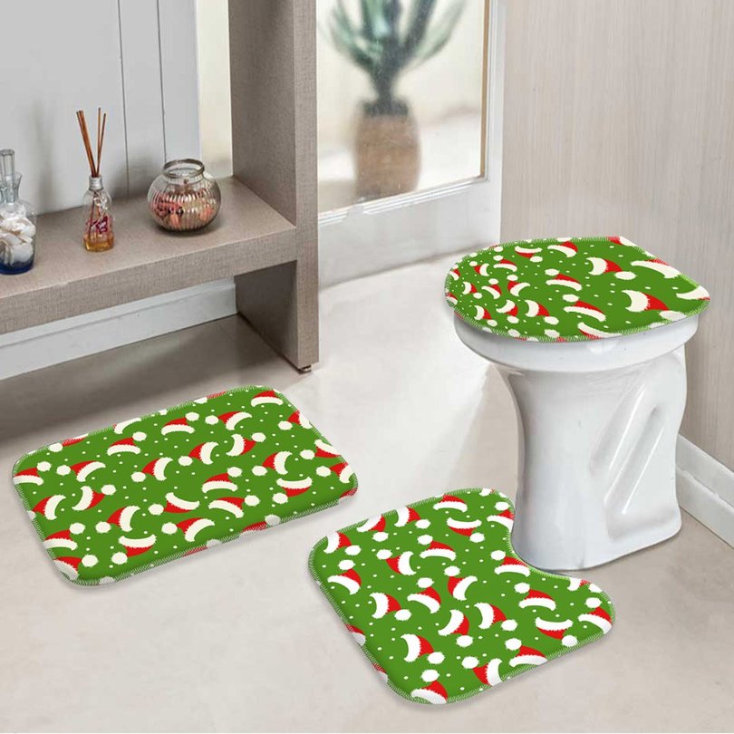 Jogo Tapetes de Natal para Banheiro Multi Tocas Natal Jogo Tapetes de Natal para Banheiro Multi Tocas Natal