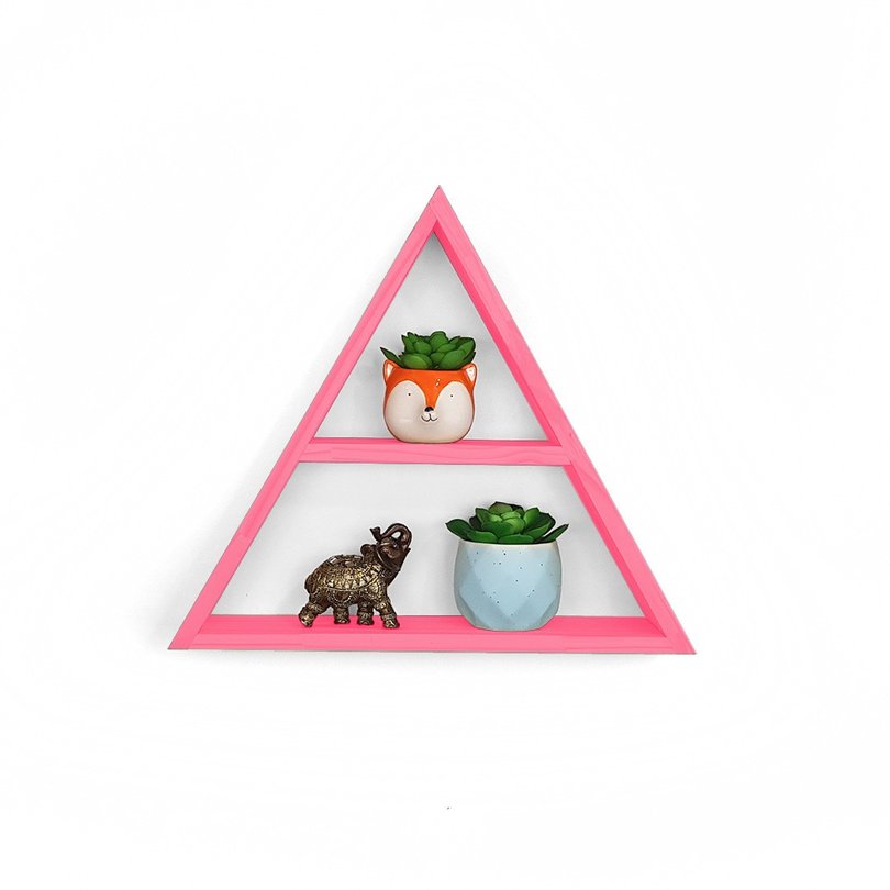 Nicho Triangulo de Madeira Rosa Nicho Triangulo de Madeira Rosa