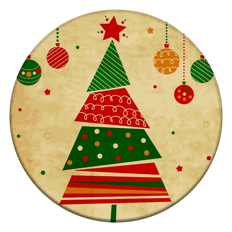 Tapete de Natal Redondo Árvore de Natal Tapete de Natal Redondo Árvore de Natal