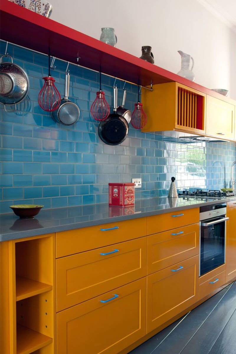 Cozinha Azul Laranja