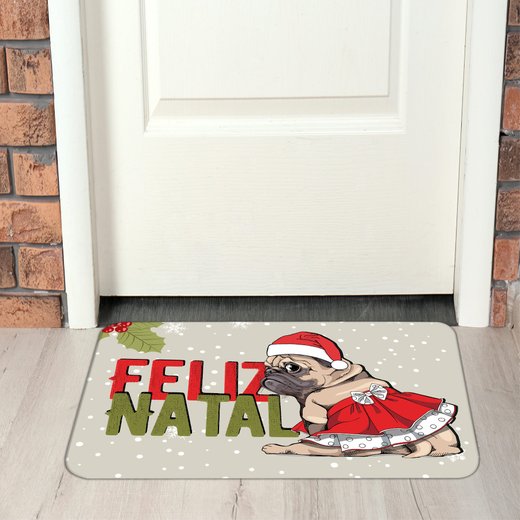 Tapete Decorativo Natal para Porta Papai Noel Ho Ho Ho - 40x60cm