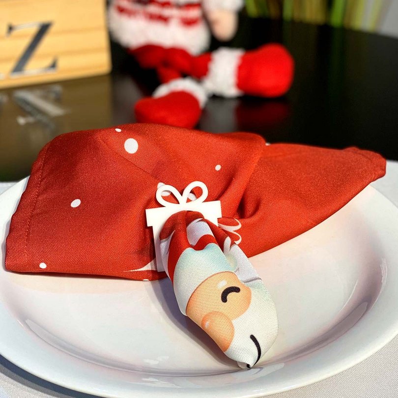Argola de Guardanapo em Acrílico de Natal Presente de Natal Argola de Guardanapo em Acrílico de Natal Presente de Natal