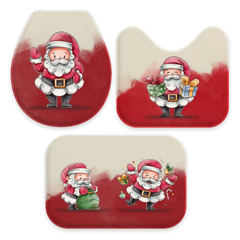 Jogo De Banheiro Conjunto 3 Peças Tapetes Natal Papai Noel - Outfiter  Enxovais e Decoração - Jogo de Tapete para Banheiro - Magazine Luiza