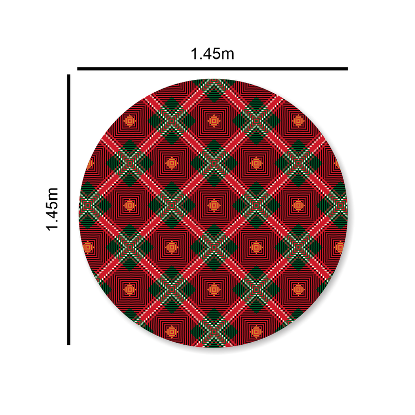 Anaado Toalha de Mesa 4 lugares Xadrez Vermelho, Para Festas (1