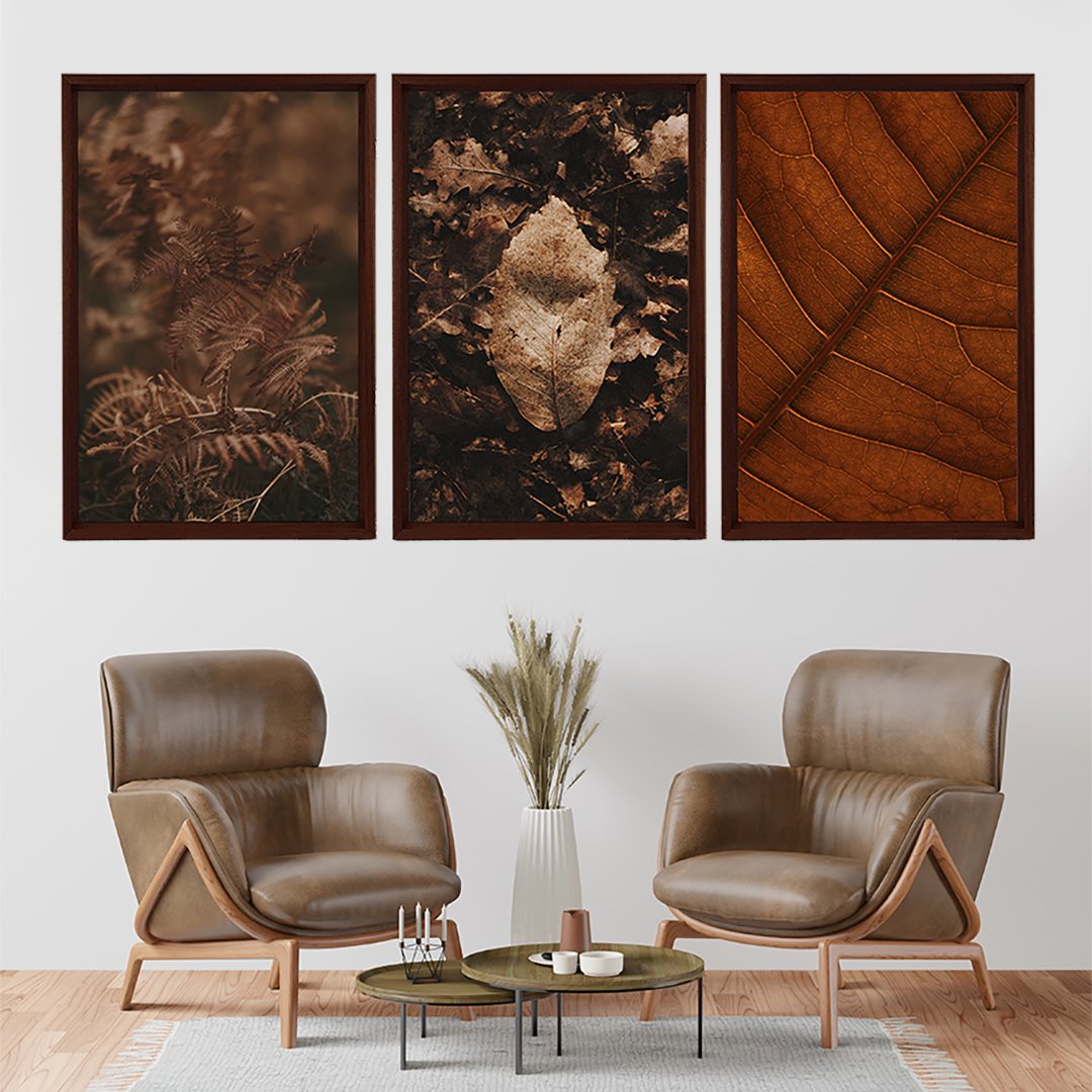 Kit 3 Quadros Decorativos Outono