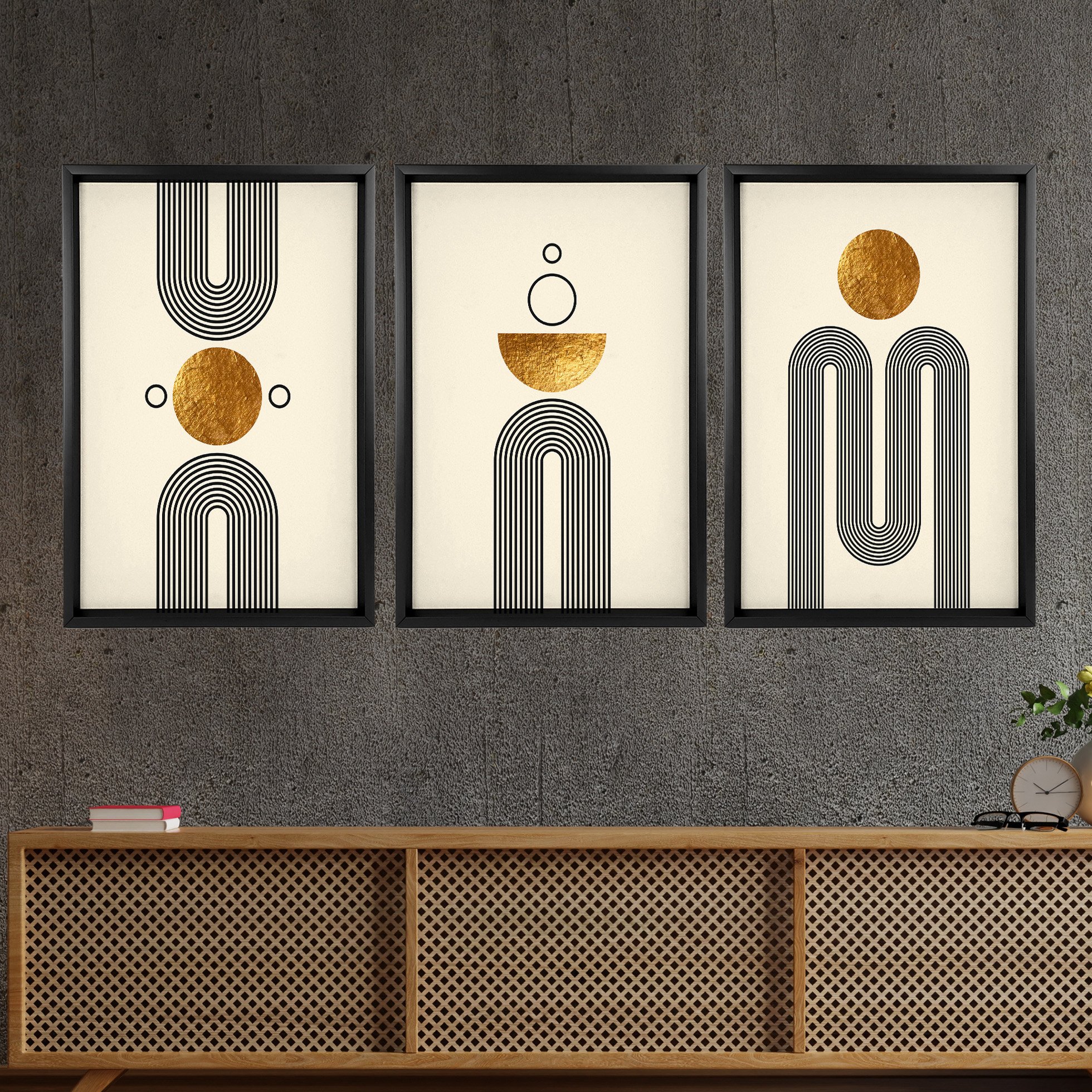 Kit 3 Quadros Decorativos Atract